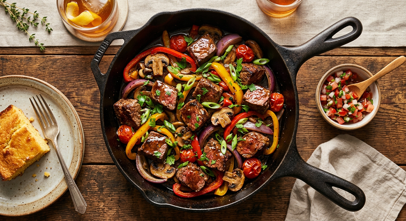 Bourbon Beef Skillet