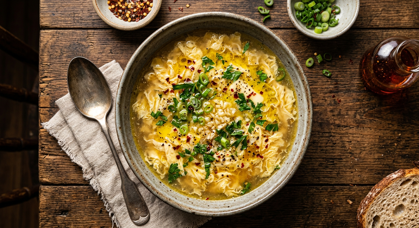 Garlic Butter Egg Drop Soup