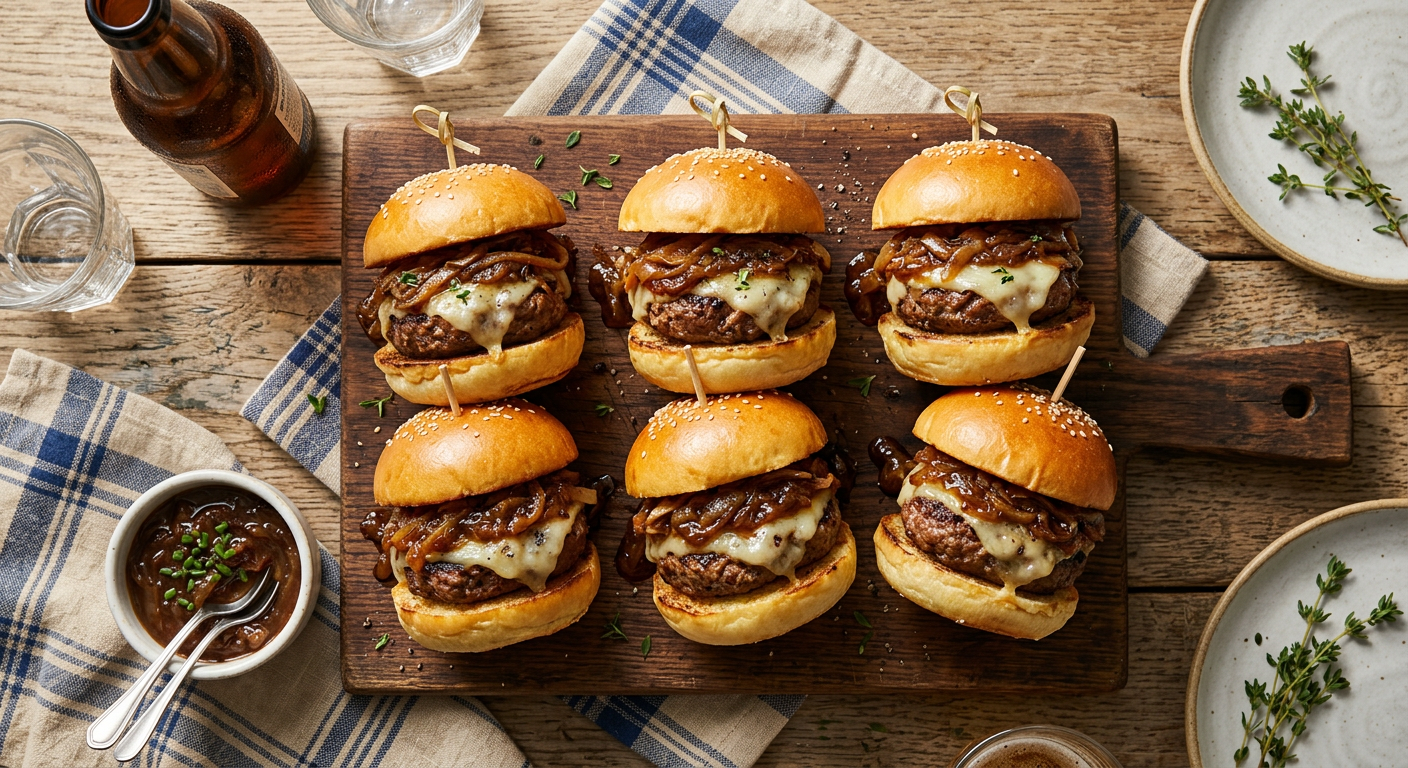 French Onion Beef Sliders