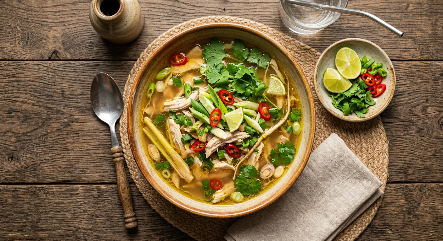 Lemongrass Chicken Noodle Soup