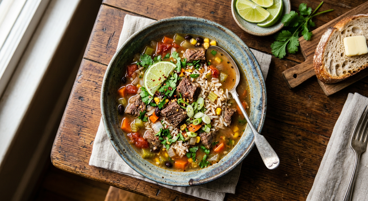 Beef and Rice Soup